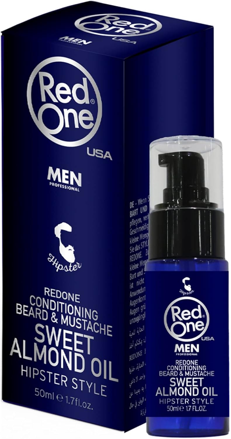 Red One Sweet Almond Oil - Acondicionador y Aceite para Barba y Bigote (50 ml) - Imagen 2